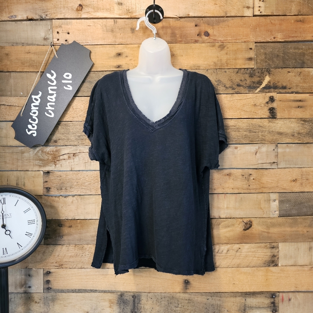 We the free women's oversized black short sleeve top size S